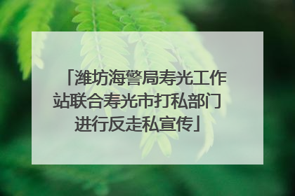 潍坊海警局寿光工作站联合寿光市打私部门进行反走私宣传