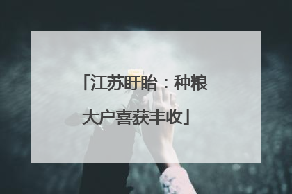 江苏盱眙：种粮大户喜获丰收