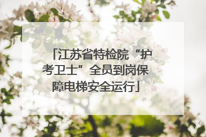 江苏省特检院“护考卫士”全员到岗保障电梯安全运行
