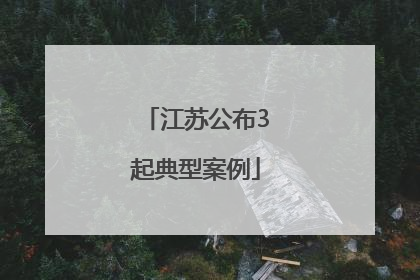 江苏公布3起典型案例