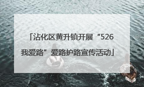 沾化区黄升镇开展“526我爱路”爱路护路宣传活动