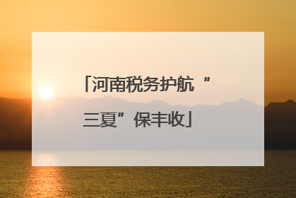 河南税务护航“三夏”保丰收