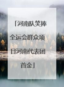 河南队笑捧全运会群众项目河南代表团首金