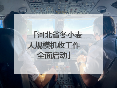 河北省冬小麦大规模机收工作全面启动