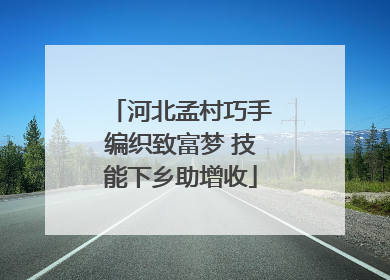 河北孟村巧手编织致富梦 技能下乡助增收