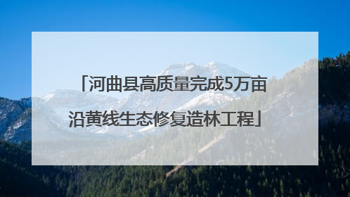河曲县高质量完成5万亩沿黄线生态修复造林工程