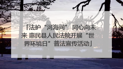 法护“河海间” 同心向未来 惠民县人民法院开展“世界环境日”普法宣传活动