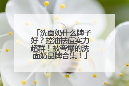 洗面奶什么牌子好？控油祛痘实力超群！被夸爆的洗面奶品牌合集！