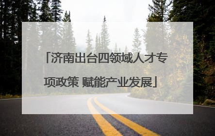 济南出台四领域人才专项政策 赋能产业发展