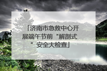 济南市急救中心开展端午节前“解剖式”安全大检查