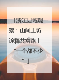 浙江县域观察：山间工坊诠释共富路上“一个都不少”