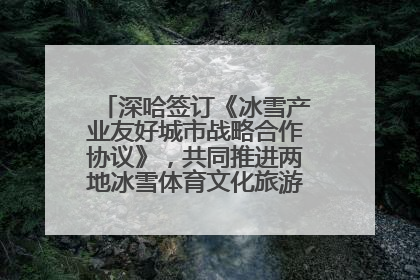 深哈签订《冰雪产业友好城市战略合作协议》，共同推进两地冰雪体育文化旅游高质量发展