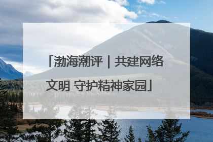 渤海潮评｜共建网络文明 守护精神家园