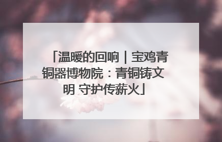 温暖的回响｜宝鸡青铜器博物院：青铜铸文明 守护传薪火