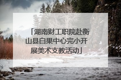 湖南财工职院赴衡山县白果中心完小开展美术支教活动
