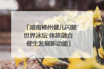 湖南郴州健儿闪耀世界泳坛 体旅融合催生发展新动能