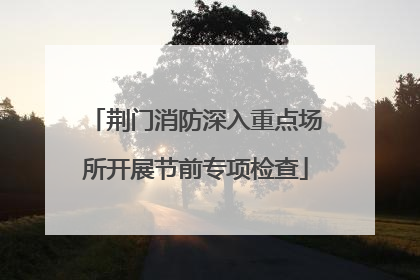 荆门消防深入重点场所开展节前专项检查