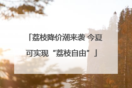 荔枝降价潮来袭 今夏可实现“荔枝自由”