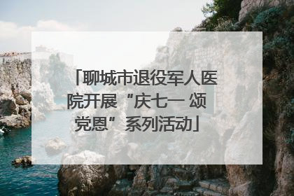 聊城市退役军人医院开展“庆七一 颂党恩”系列活动