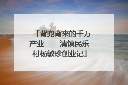 背兜背来的千万产业——清镇民乐村杨敏珍创业记