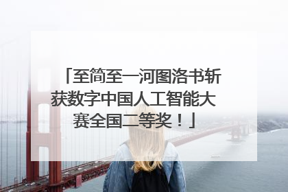 至简至一河图洛书斩获数字中国人工智能大赛全国二等奖！