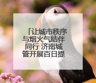 让城市秩序与烟火气结伴同行 济南城管开展百日提升行动