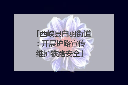 西峡县白羽街道：开展护路宣传 维护铁路安全