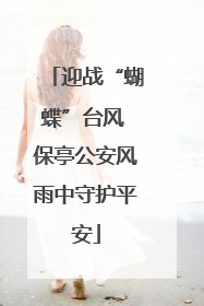 迎战“蝴蝶”台风 保亭公安风雨中守护平安