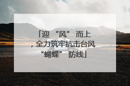 迎 “风” 而上，全力筑牢抗击台风 “蝴蝶” 防线