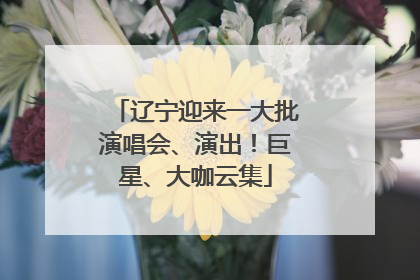 辽宁迎来一大批演唱会、演出！巨星、大咖云集