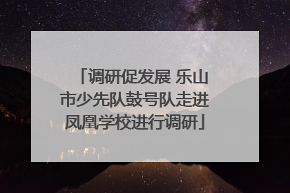 调研促发展 乐山市少先队鼓号队走进凤凰学校进行调研