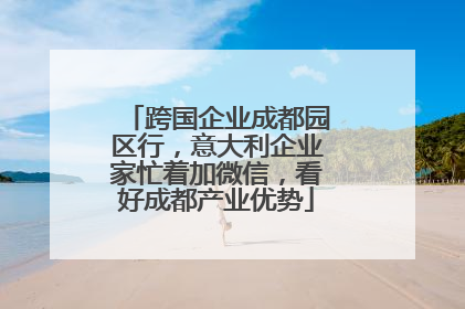 跨国企业成都园区行，意大利企业家忙着加微信，看好成都产业优势