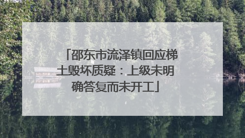 邵东市流泽镇回应梯土毁坏质疑：上级未明确答复而未开工