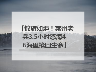 锦旗如炬！莱州老兵3.5小时怒海46海里抢回生命