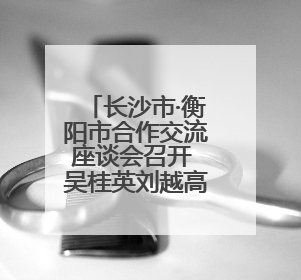 长沙市·衡阳市合作交流座谈会召开 吴桂英刘越高讲话 朱健出席