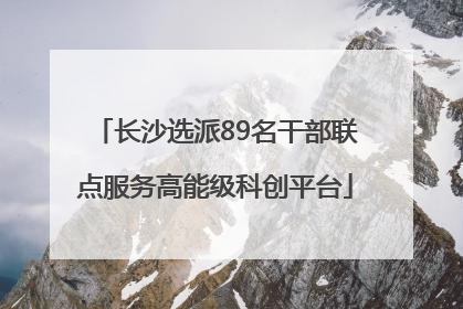 长沙选派89名干部联点服务高能级科创平台