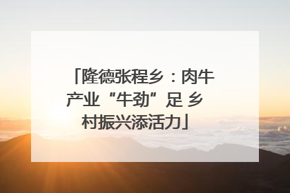 隆德张程乡：肉牛产业“牛劲”足 乡村振兴添活力