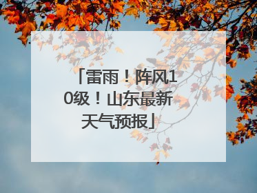 雷雨！阵风10级！山东最新天气预报