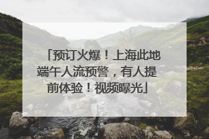 预订火爆！上海此地端午人流预警，有人提前体验！视频曝光