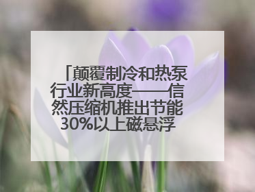 颠覆制冷和热泵行业新高度——信然压缩机推出节能30%以上磁悬浮中央空调和磁悬浮热泵