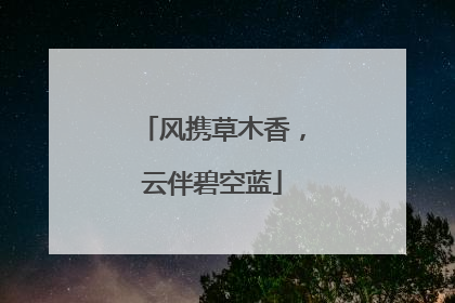 风携草木香，云伴碧空蓝