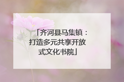 齐河县马集镇：打造多元共享开放式文化书院
