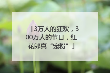 3万人的狂欢，300万人的节日，红花郎真“宠粉”