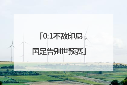 0:1不敌印尼，国足告别世预赛