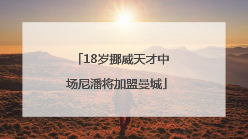 18岁挪威天才中场尼潘将加盟曼城