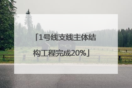 1号线支线主体结构工程完成20%