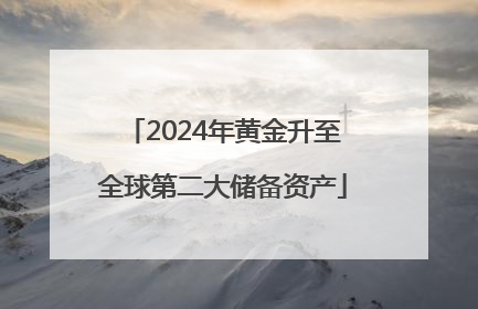 2024年黄金升至全球第二大储备资产
