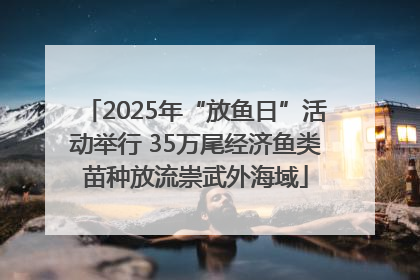 2025年“放鱼日”活动举行 35万尾经济鱼类苗种放流崇武外海域