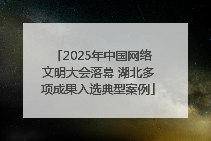 2025年中国网络文明大会落幕 湖北多项成果入选典型案例