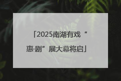 2025南湖有戏“惠·剧”展大幕将启